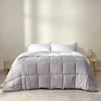 Πάπλωμα Διπλής Όψης Αιγαίον Velvet Touch 220X240 / Pearl Grey & White
